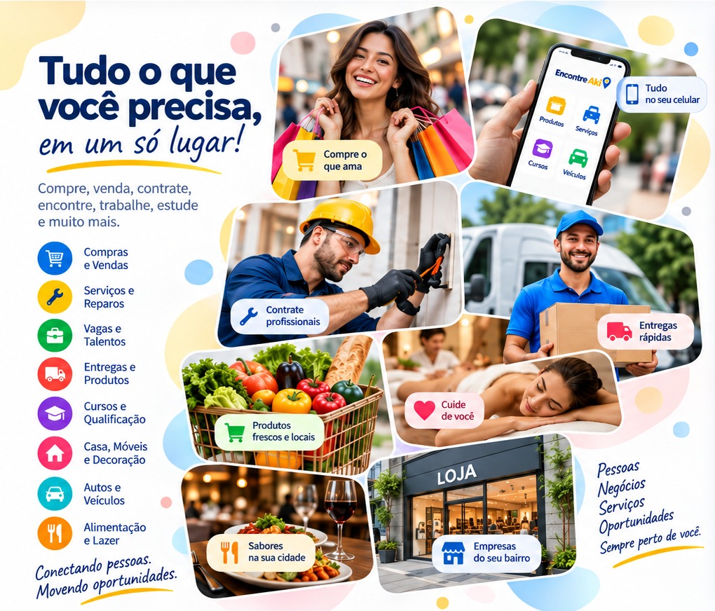 Encontre Aki — compras, serviços, vagas, entregas, cursos, empresas e oportunidades